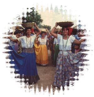 En el Festival del Porro de San Pelayo es tradicional el desfile de las Aguadoras